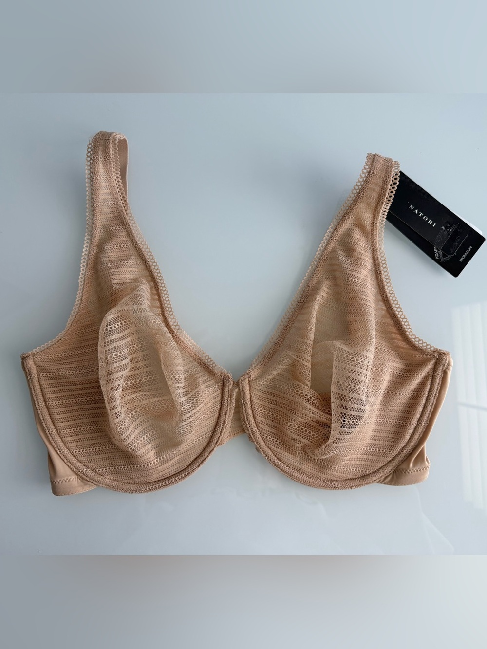 Natori Women's Tan Revive Full Fit Sheer Mesh Underwire Bra 734304 Size 32G